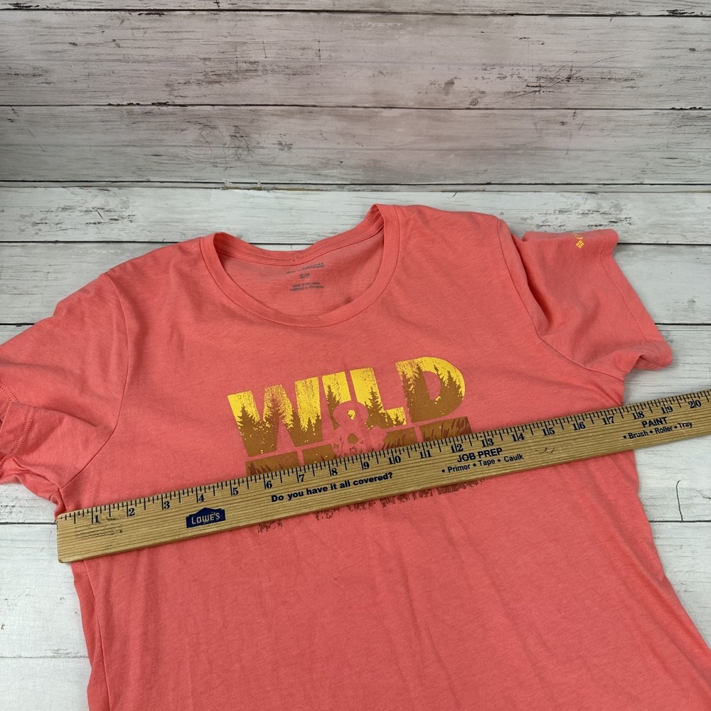 Columbia Women's Small Wild & Free Short Sleeve‎ T Shirt Pink - Picture 6 of 10